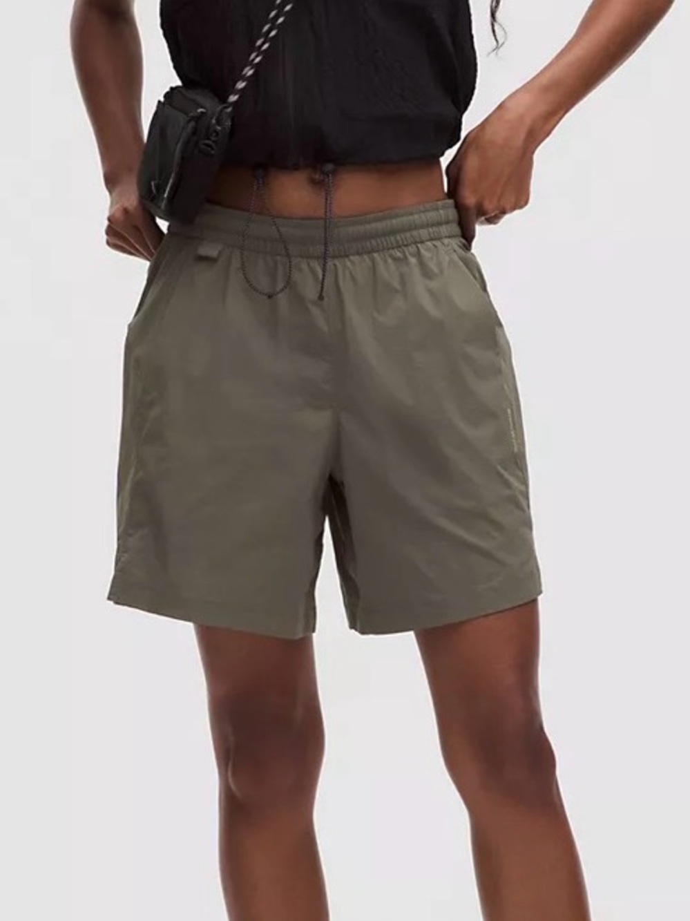 NEW Size XS Lululemon Glyde Relaxed Mid.
Hiking Shorts Army Green
